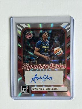 Signature Red and Gold Holographic Sports Card - Indiana Fever